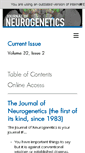Mobile Screenshot of journalofneurogenetics.org